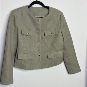 Elegant Olive Green Women's Jacket